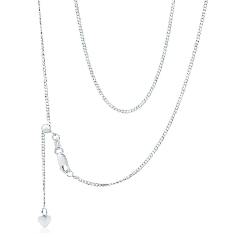 Exclusive Online Jewelry Sale – Don't Wait Polished Style Deals 9ct Gorgeous White Gold Silver Filled Curb Chain