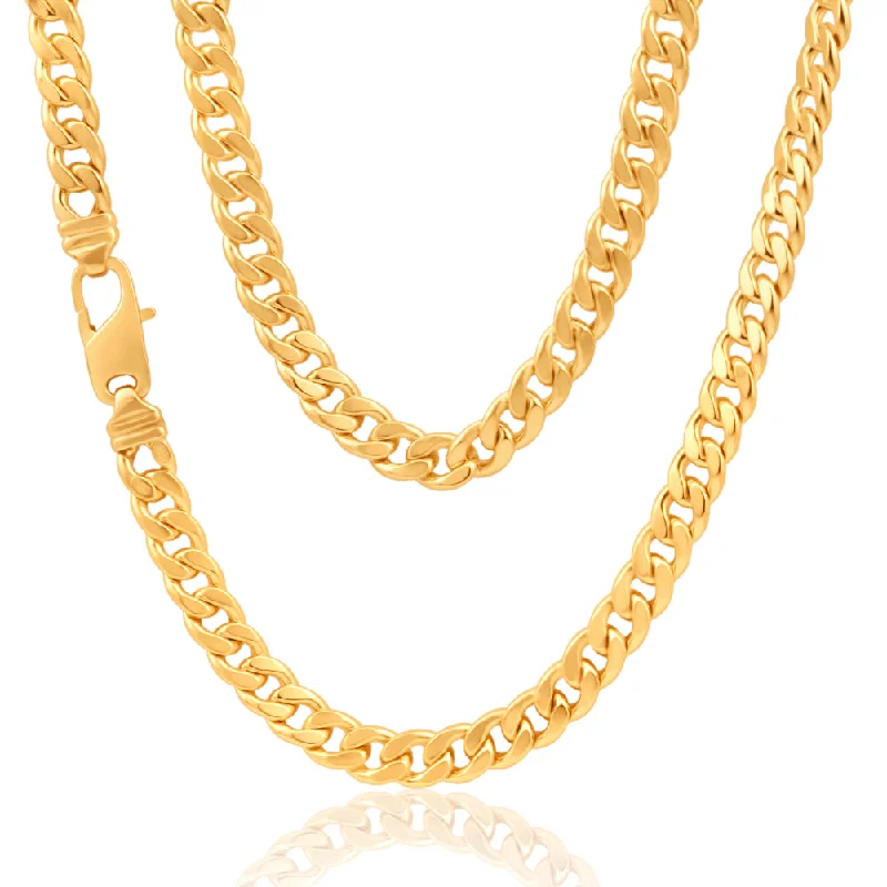 Exclusive Jewelry Sale – Limited-Time Discounts Massive Savings 9ct Gorgeous Yellow Gold Copper Filled Curb Chain