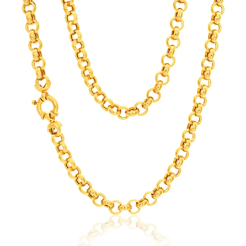 Premium Jewelry Now Available At Special Discounts Hot Picks 9ct Magnificent Yellow Gold Silver Filled Belcher Chain