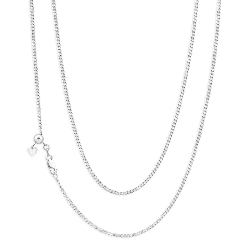 Best Jewelry Deals – Premium Quality At Exclusive Discounts 9ct Radiant White Gold Silver Filled Curb Chain