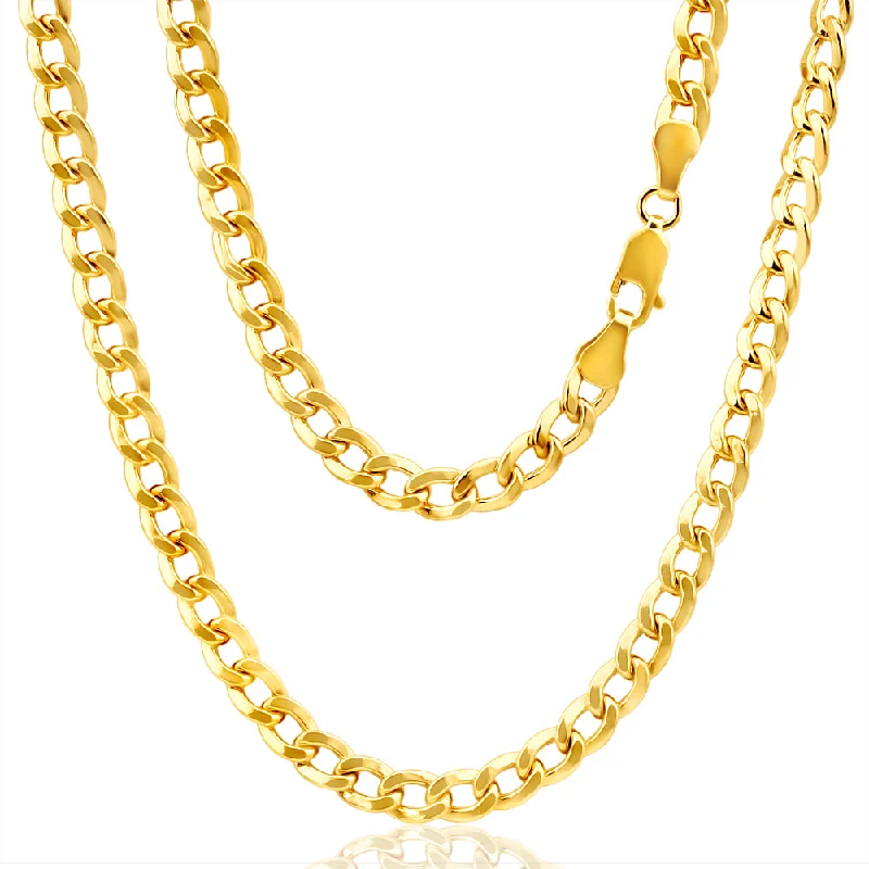 Grab Your Favorite Jewelry At The Lowest Prices Timeless Style Promotions 9ct Radiant Yellow Gold Copper Filled Curb Chain