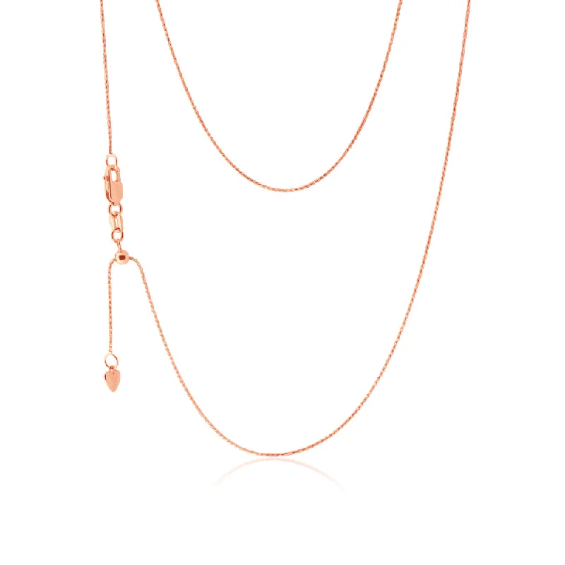 Shop Handcrafted Jewelry At Special Promotional Rates 9ct Rose Gold Wheat link Extender 47cm Chain 20gauge