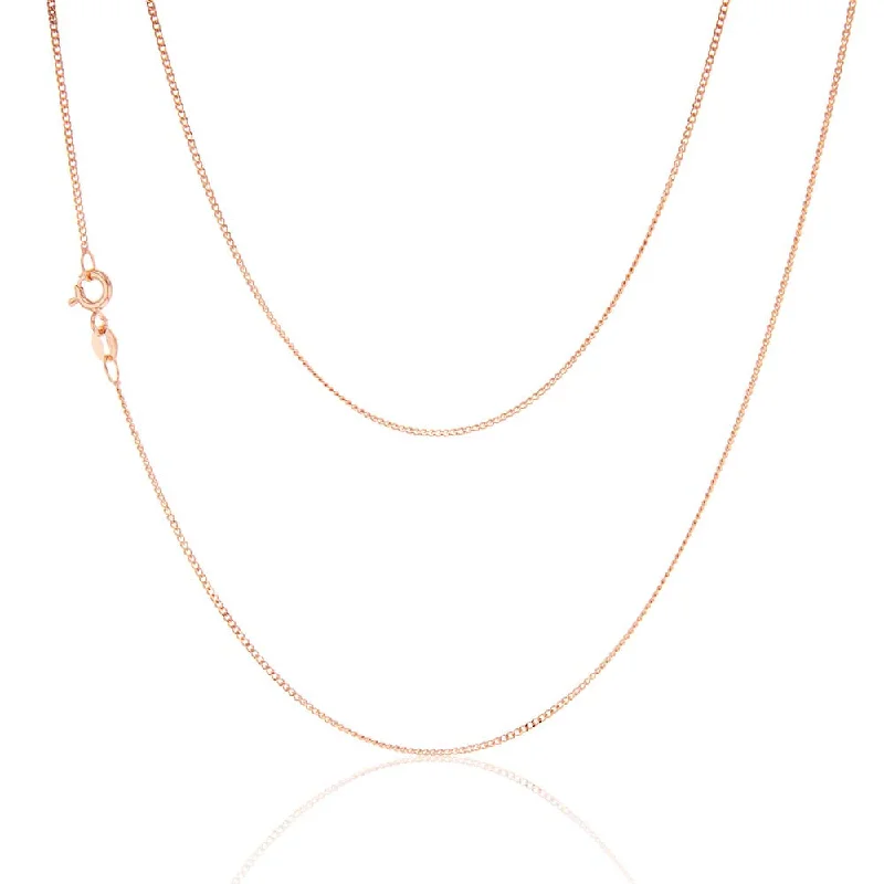 Accessorize For Less – Luxury Jewelry At Affordable Prices Final Sale 9ct Rose Solid Gold 31 Gauge Curb 41cm Chain