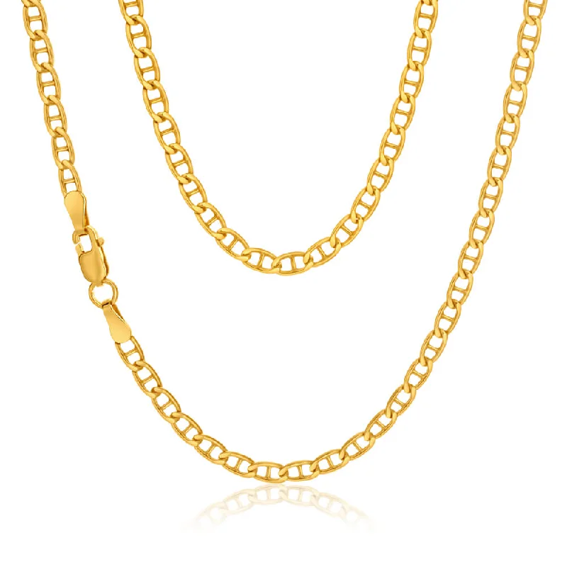 High-Quality Gemstone Jewelry For Special Occasions Exclusive Designer Style Deals 9ct Superb Yellow Gold Silver Filled Anchor Chain