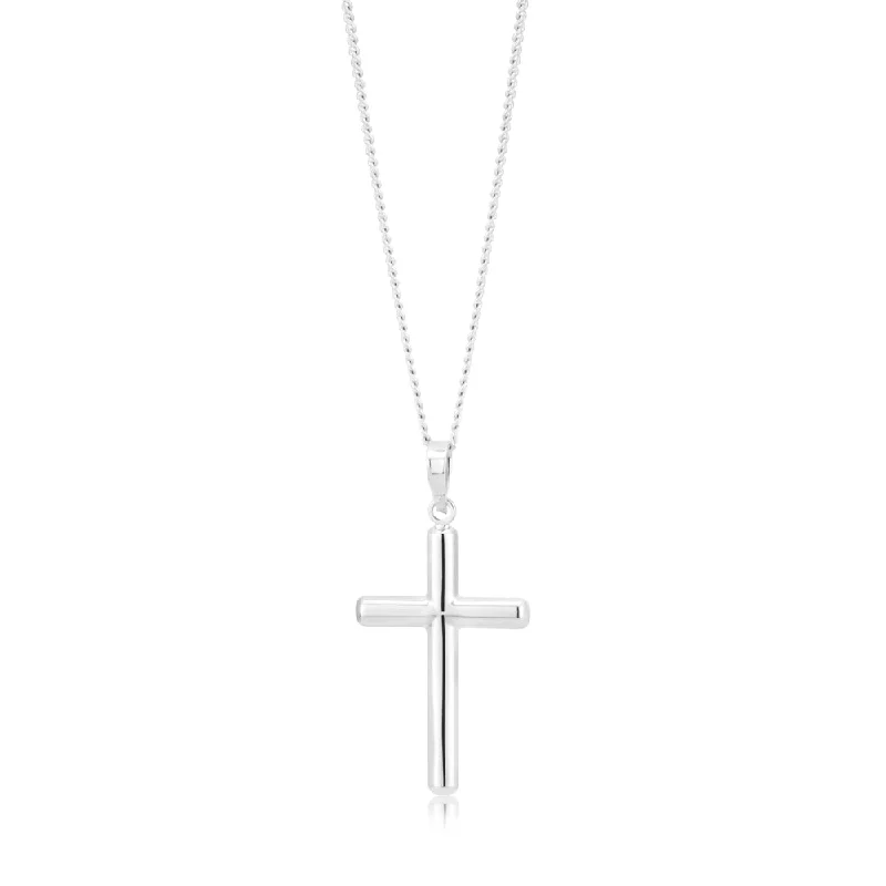 Timeless Jewelry Styles At Wallet-Friendly Prices Style Without Limits 9ct White Gold Plain Cross Pendant