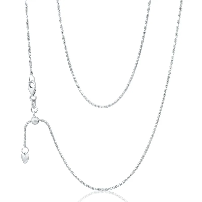 Final Call For Exquisite Jewelry At Reduced Rates 9ct White Gold Wheat Chain