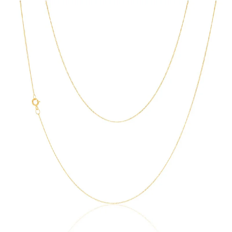 Make Every Moment Shine – Jewelry Discounts Available Spring Fashion 9ct Yellow Gold 18 Gauge Fine Curb 46cm Chain