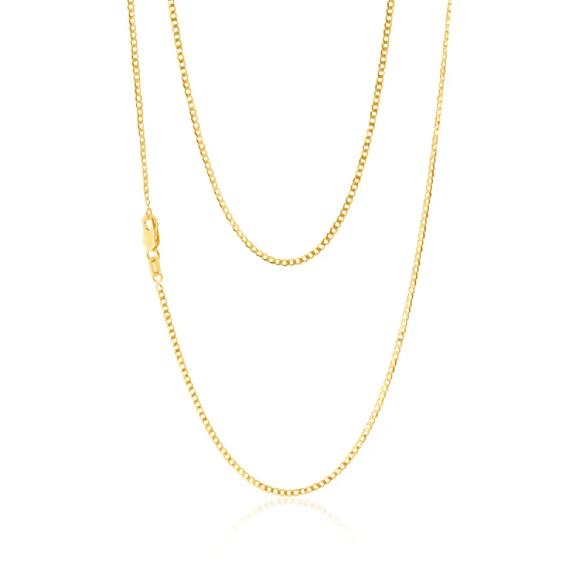 Chic And Stylish Jewelry At Exclusive Prices Unleash Your Trendy Side 9ct Yellow Gold 45cm Curb Chain