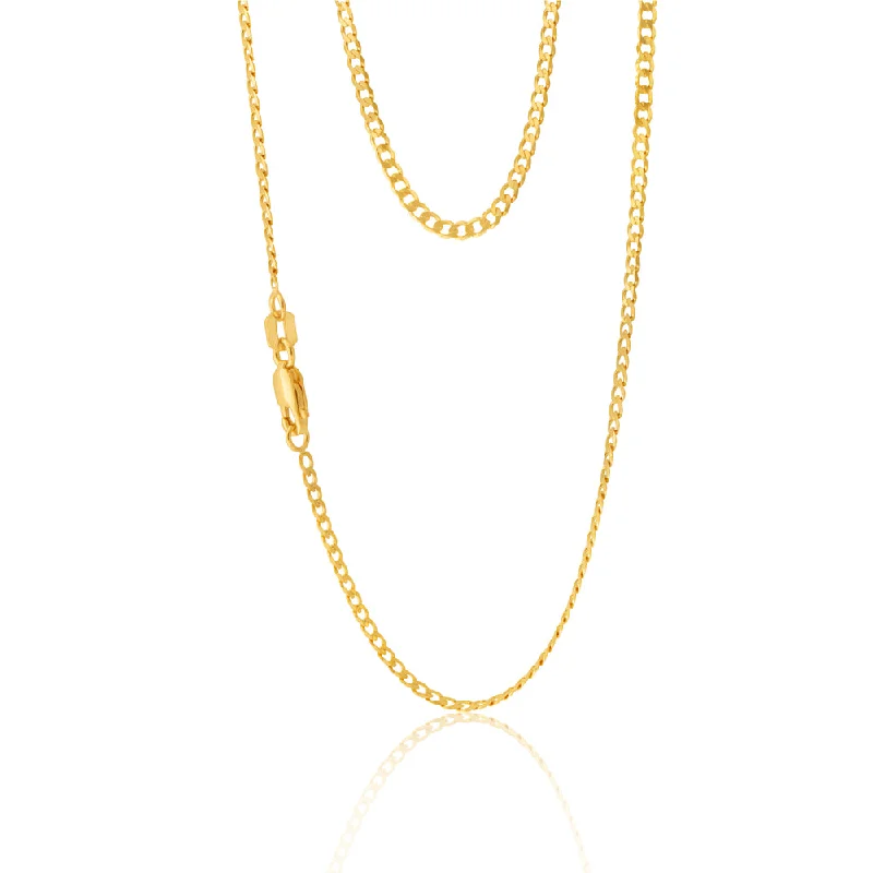 Luxury Jewelry Clearance – Shop Premium Styles Now 9ct Yellow Gold 50cm Curb Chain