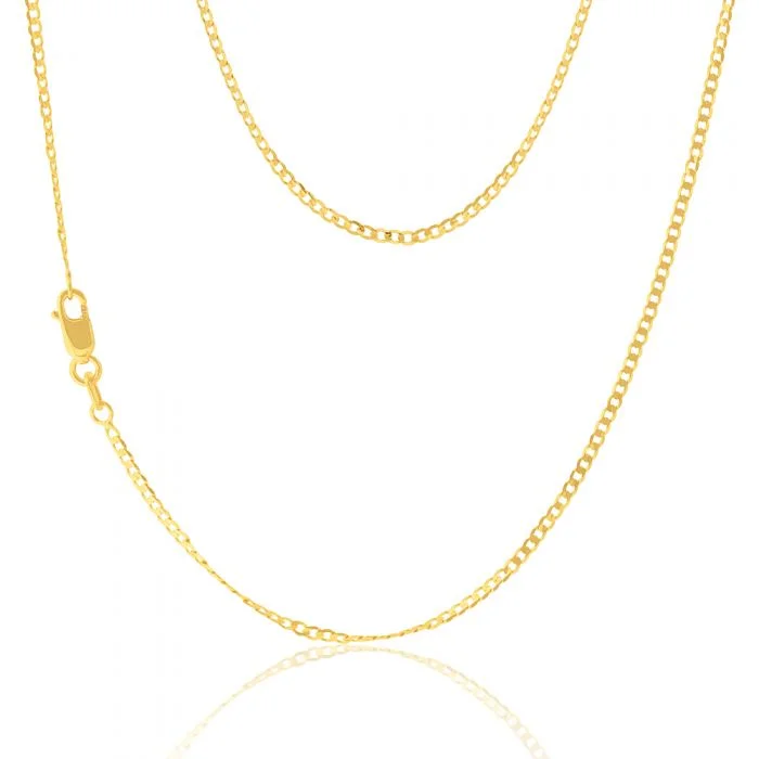 Luxury Jewelry At Unbeatable Discounts Effortless Style, Endless Impact 9ct Yellow Gold 50cm Curb Chain