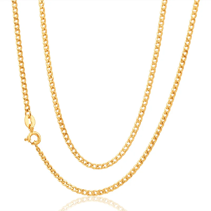 High-Quality Gemstone Jewelry For Special Occasions Quick Grab Deals 9ct Yellow Gold 60 Gauge Curb 45cm Chain