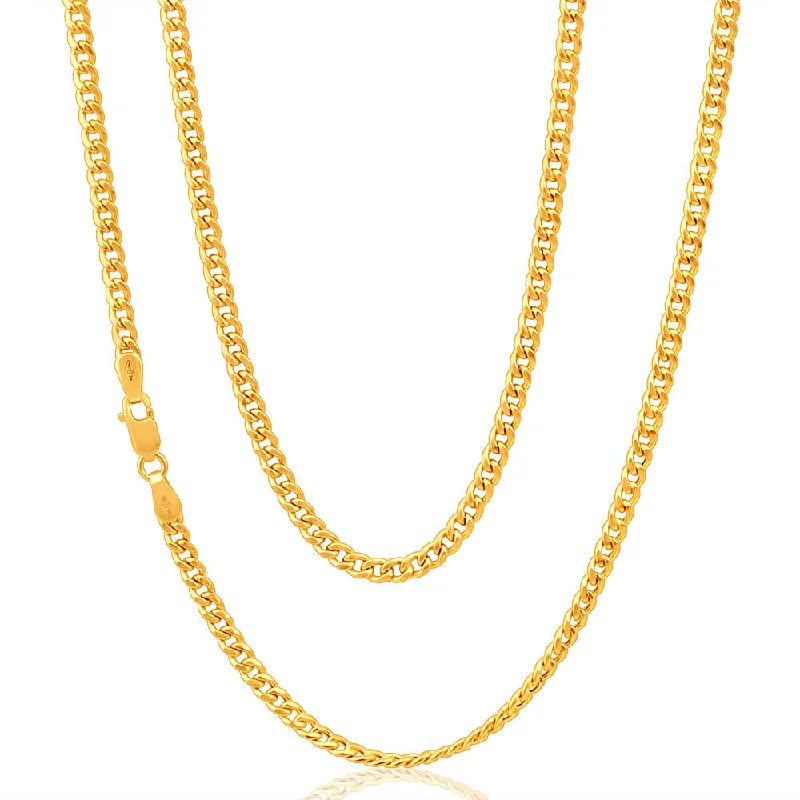 Personalized Jewelry Sale – Unique Gifts At Low Prices Sophisticated Style Offers 9ct Yellow Gold 80cm 80 Gauge Curb Chain