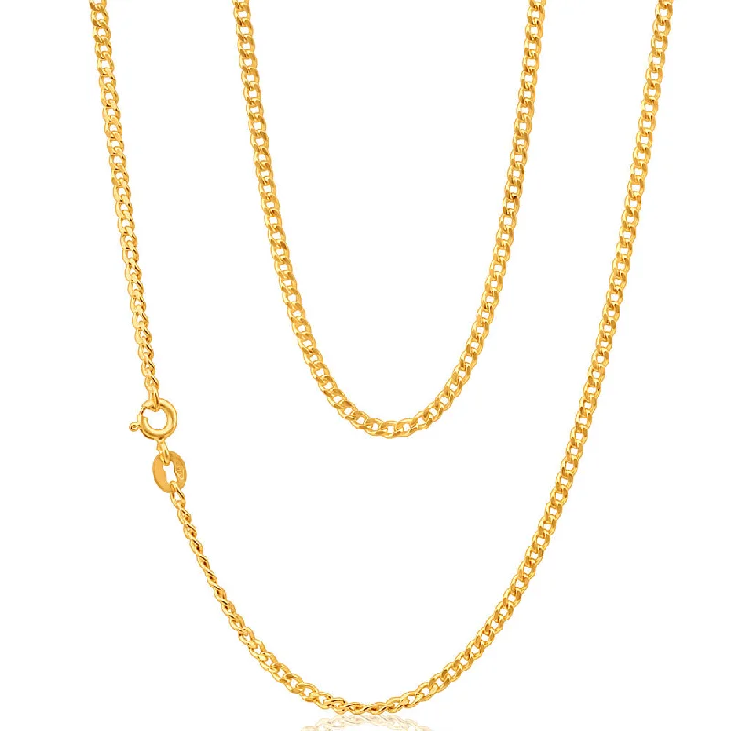 Stunning Jewelry Pieces At The Lowest Prices Ever Street Style Discounts 9ct Yellow Gold Curb 50cm 60 Gauge Chain