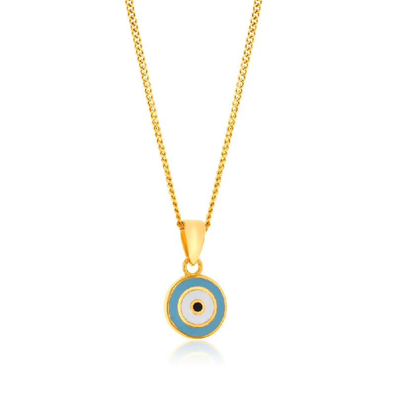 Exclusive Jewelry Sale – Shine For Less 9ct Yellow Gold Evil Eye Double Sided Pendant