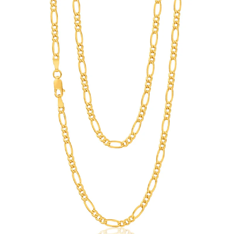 Shop Dazzling Jewelry At The Best Prices Browse Our Top Products 9ct Yellow Gold Figaro 1:3 80 Gauge 55cm Chain