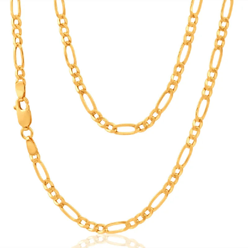 Seasonal Jewelry Clearance – Best Styles At The Lowest Prices Limited Time 9ct Yellow Gold Figaro 45cm 80 Gauge Chain