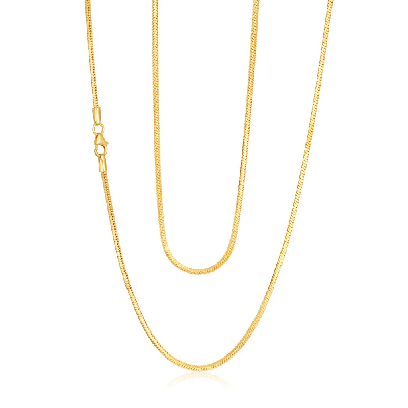 Get Your Favorite Jewelry At The Best Price 9ct Yellow Gold Filled 55cm Square Snake Chain