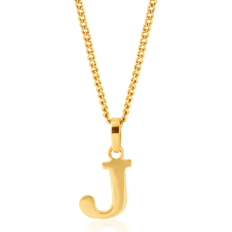 Elevate Your Jewelry Collection With Limited-Time Savings 9ct Yellow Gold Initial "J" Pendant