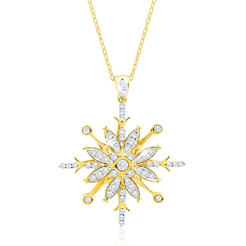 Timeless Jewelry At Special Discount Rates 9ct Yellow Gold Magnificent 1 Carat Diamond Pendant on 45cm Chain