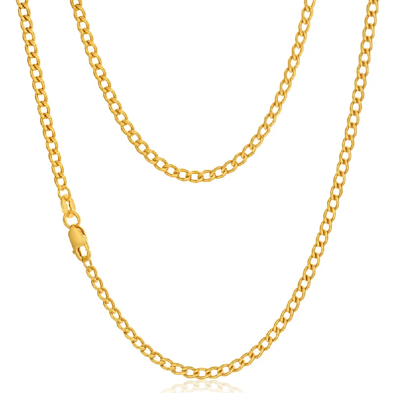 Limited-Time Jewelry Discounts – Shine Without The Splurge 9ct Yellow Gold Silver Filled 45cm Curb Chain 70gauge