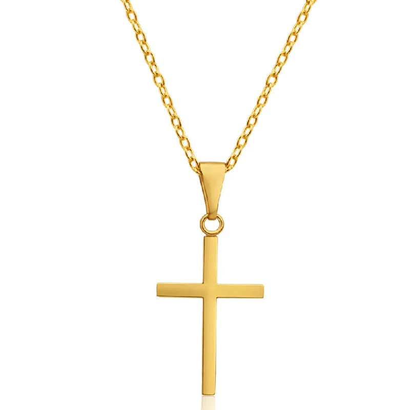 Get Ready To Sparkle – Special Jewelry Discounts Classy Style Discounts 9ct Yellow Gold Silver Filled Cross 25mm Pendant