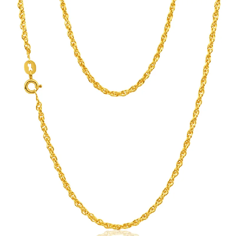 High-End Sparkle, Low-End Prices – Jewelry Sale Live Sophisticated Street Style Offers 9ct Yellow Gold Silver Filled Rope Chain