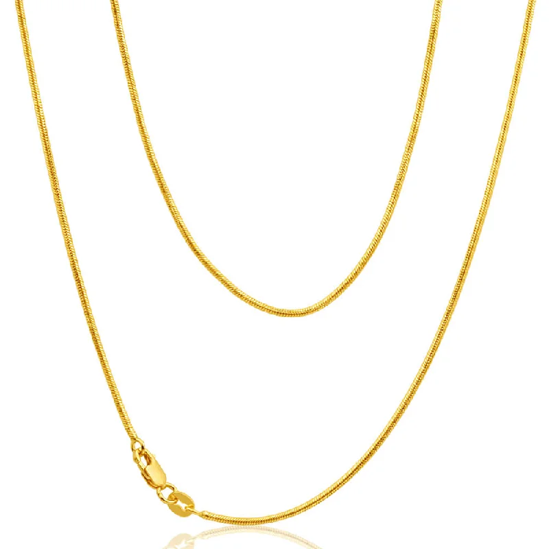 Don't Miss Out On Jaw-Dropping Jewelry Discounts Premium Style Offers 9ct Yellow Gold Silver Filled Snake 45cm Chain