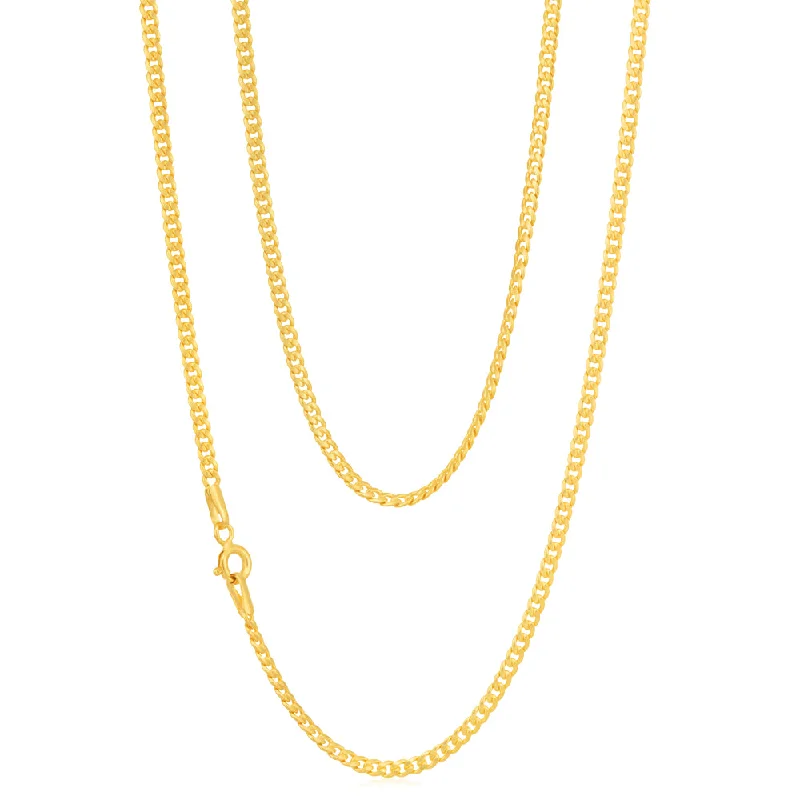 Limited-Time Offer On Premium Jewelry Collections Discover Promotions 9ct Yellow Gold Silverfilled 50cm Curb Chain