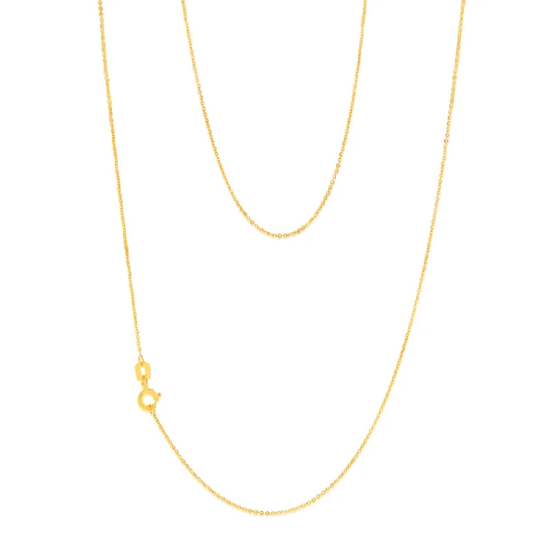 High-End Jewelry, Now More Affordable Than Ever Exclusive Designer Style Deals 9ct Yellow Gold Silverfilled Trace 25 Gauge 50cm Chain