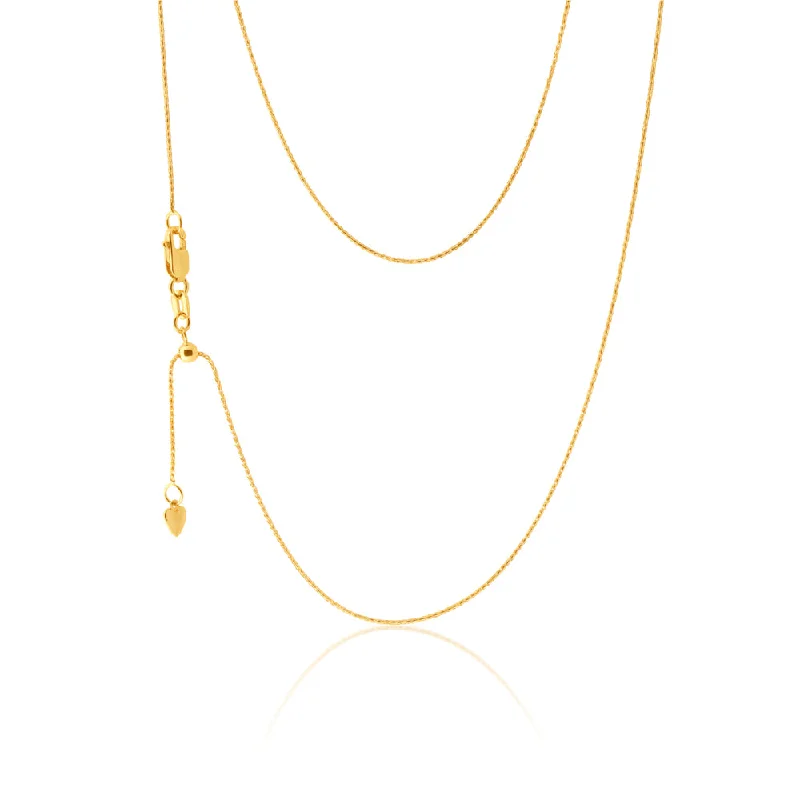 Timeless Elegance, Temporary Discounts – Act Fast 9ct Yellow Gold Wheat link Extender 47cm Chain 20gauge