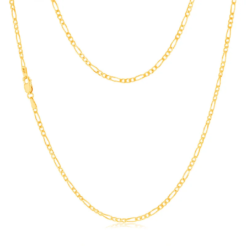 Get The Best Deals On Timeless Jewelry Pieces 9ct Yellow Solid Gold 1:3 Figaro 40cm Chain 60Gauge