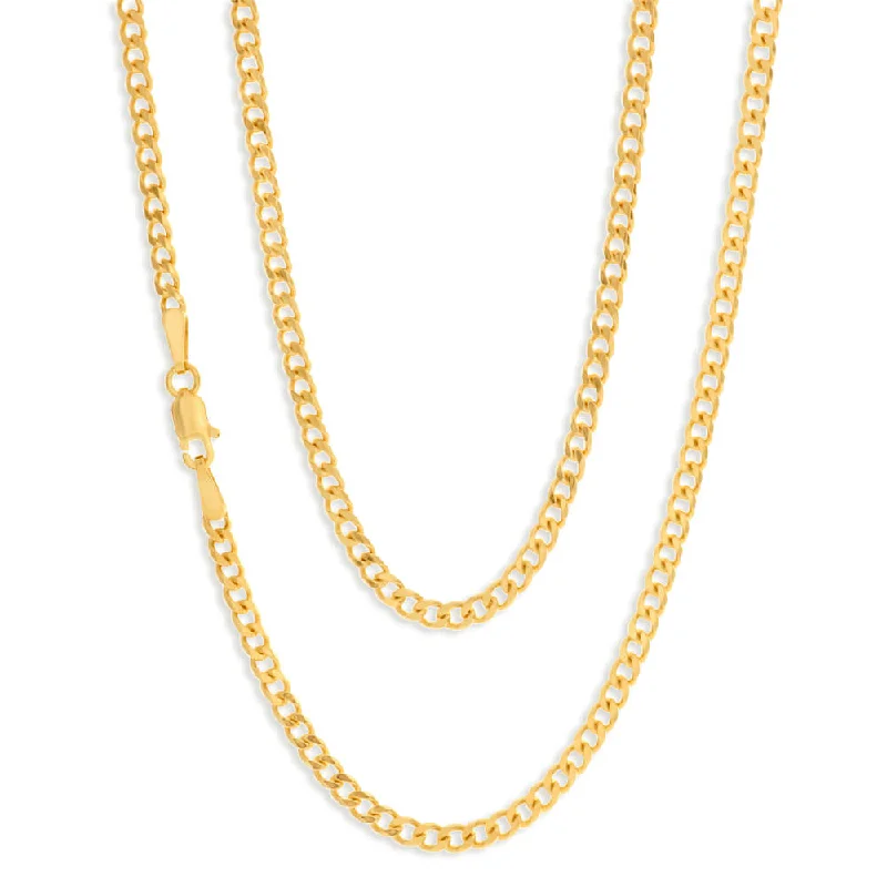 Discounted Jewelry For A Glamorous Look 9ct Yellow Solid Gold 40cm 70 Gauge Curb Chain