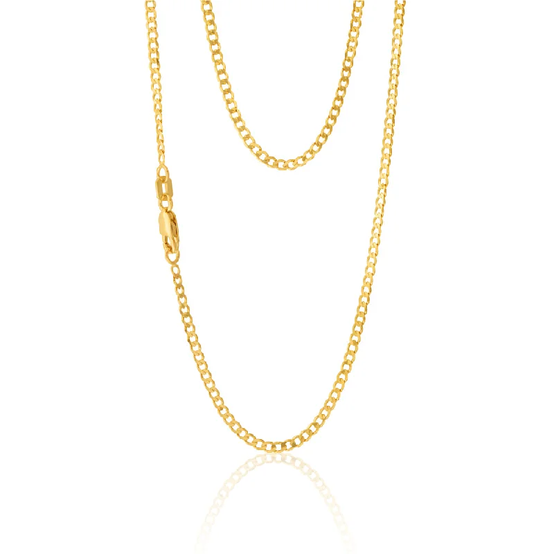 Must-Have Jewelry At Unbelievable Discounts 9ct Yellow Solid Gold 45cm Curb Chain