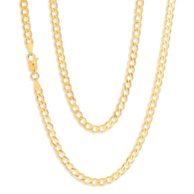 Shop Signature Jewelry Styles At Exclusive Prices Budget Friendly 9ct Yellow Solid Gold 55cm  "Cronos" Curb Chain