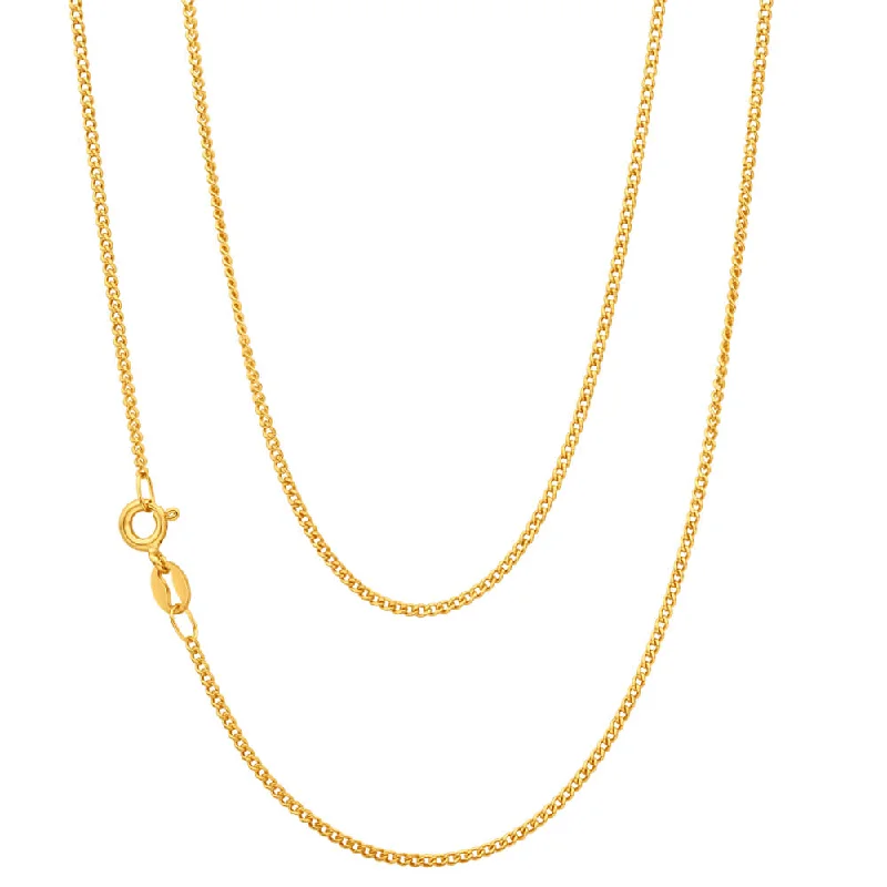 Get Ready To Sparkle – Special Jewelry Discounts 9ct Yellow Solid Gold Curb 45cm Chain