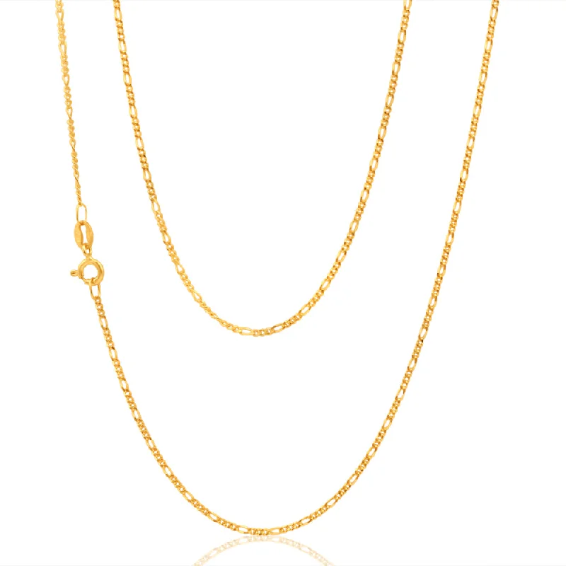 Holiday Jewelry Sale – Perfect Gifts At Great Prices Limited Stock, Big Discounts 9ct Yellow Solid Gold Fashionable Figaro Chain