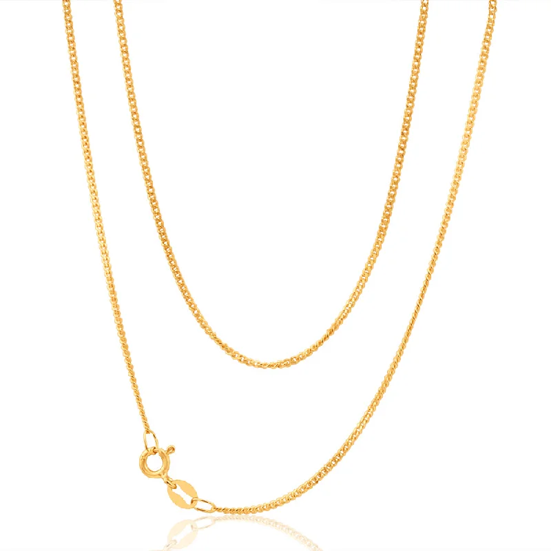 Limited-Time Offer On Premium Jewelry Collections 9ct Yellow Solid Gold "Wyatt" Curb Chain