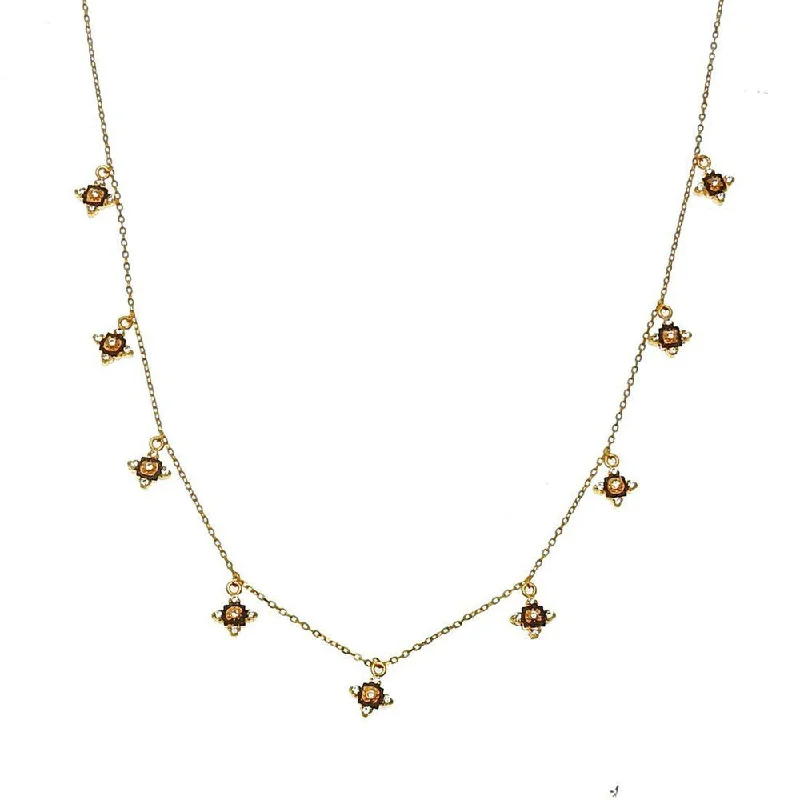 Luxury Meets Affordability – Jewelry Sale Now Live Dangling Flower Station Necklace