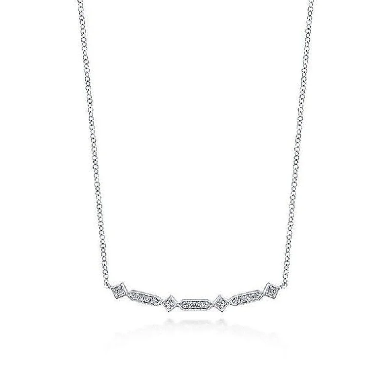 Accessorize For Less – Luxury Jewelry At Affordable Prices Deco Diamond Bar Necklace