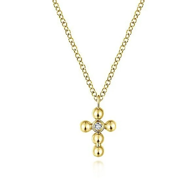 The Perfect Jewelry Piece At The Perfect Price Diamond Cross set in Yellow Gold