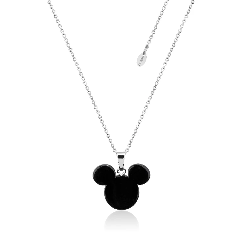 Shine Without Limits – Jewelry Sale Happening Now Low Price Special DISNEY Stainless Steel 47cm Mickey Mouse Black Necklace