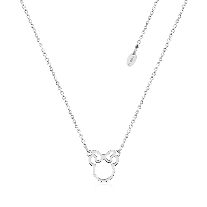 Jewelry Clearance – Final Chance To Save Big Laid-Back Fashion Offers DISNEY Stainless Steel 47cm Minnie Mouse Ouline Necklace