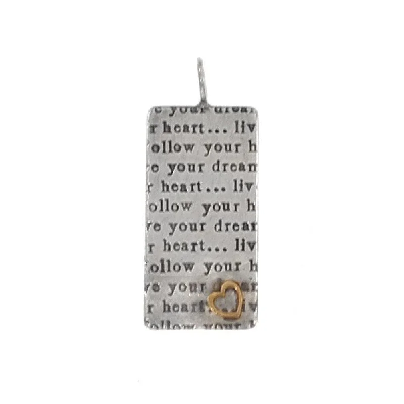 Shop Fine Jewelry With Exclusive Savings Dog Tag Pendant " Follow Your Heart"