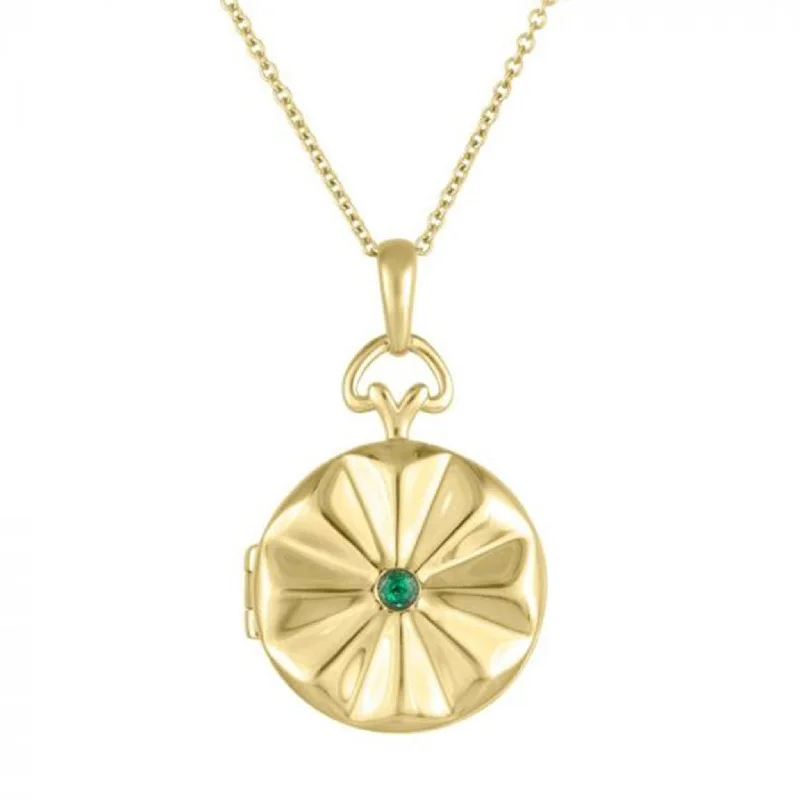 Exclusive Jewelry Offers – Sparkle For Less Elegant Fashion Offers Emerald Locket 'Allegra' Necklace