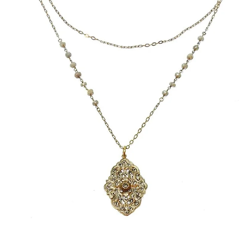 Timeless Elegance, Temporary Discounts – Act Fast Urban Elegance Deals Enamel Medallion on Beaded Chain