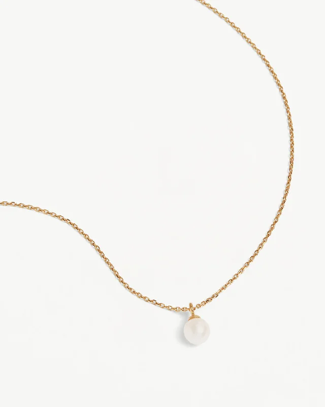 High-Quality Gemstone Jewelry For Special Occasions Don't Miss Out 18k Gold Vermeil Floating On Air Pearl Necklace