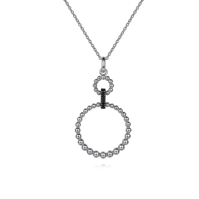 Limited-Stock Jewelry Clearance – Grab Your Favorites Now Spring Offer Gabriel & Co. 925 Sterling Silver Black Spinel Bujukan Link Drop Necklace