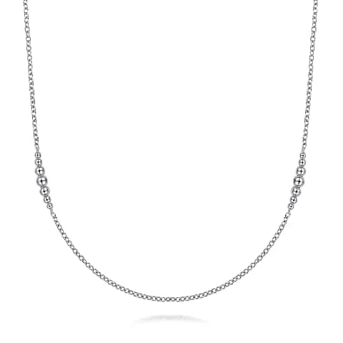 Elegant Jewelry, Exclusive Prices – Shop Now Insane Discount Onslaught Gabriel & Co. Sterling Silver Beaded Station Necklace