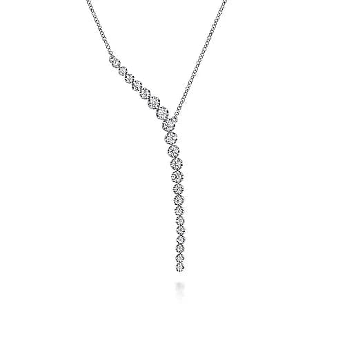 Affordable Luxury Jewelry For Every Occasion Snag Fabulous Fashion Bargains Gabriel & Co. White Gold Diamond Y Knots Necklace