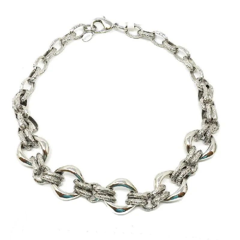 Affordable Gold-Plated Jewelry For Modern Fashion Graduated link necklace in Silver